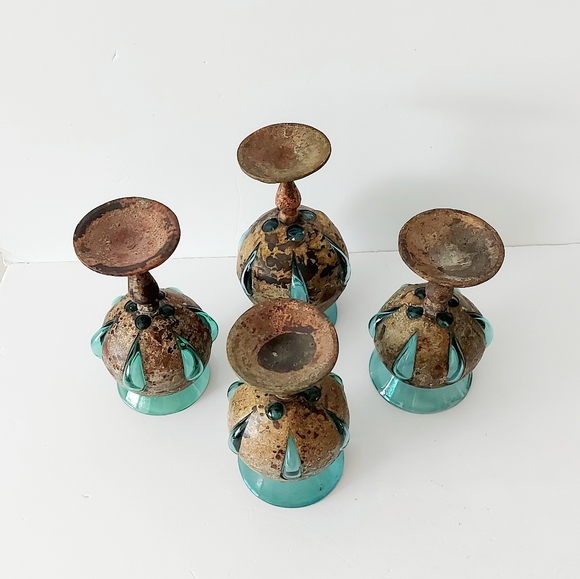 4 very rare imprisoned/caged glass wine cups - Picture 3 of 8